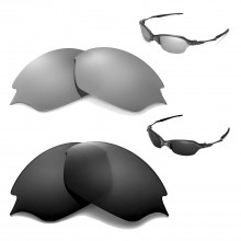 Walleva Titanium + Black Polarized Replacement Lenses for Oakley Romeo 2.0 Sunglasses 